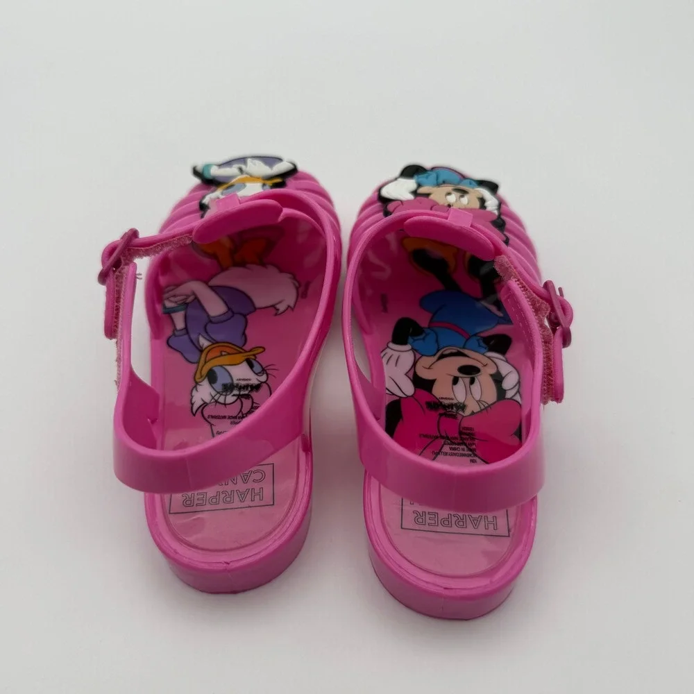 Harper Canyon Disney Minnie Mouse Daisy Duck Pink Jelly Sandals Girls Size 10M